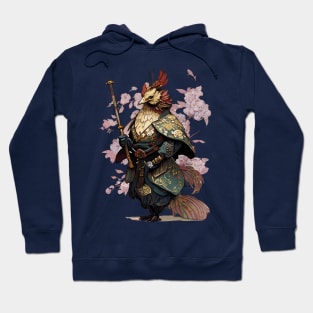 Samurai Chicken Art Nouveau Hoodie